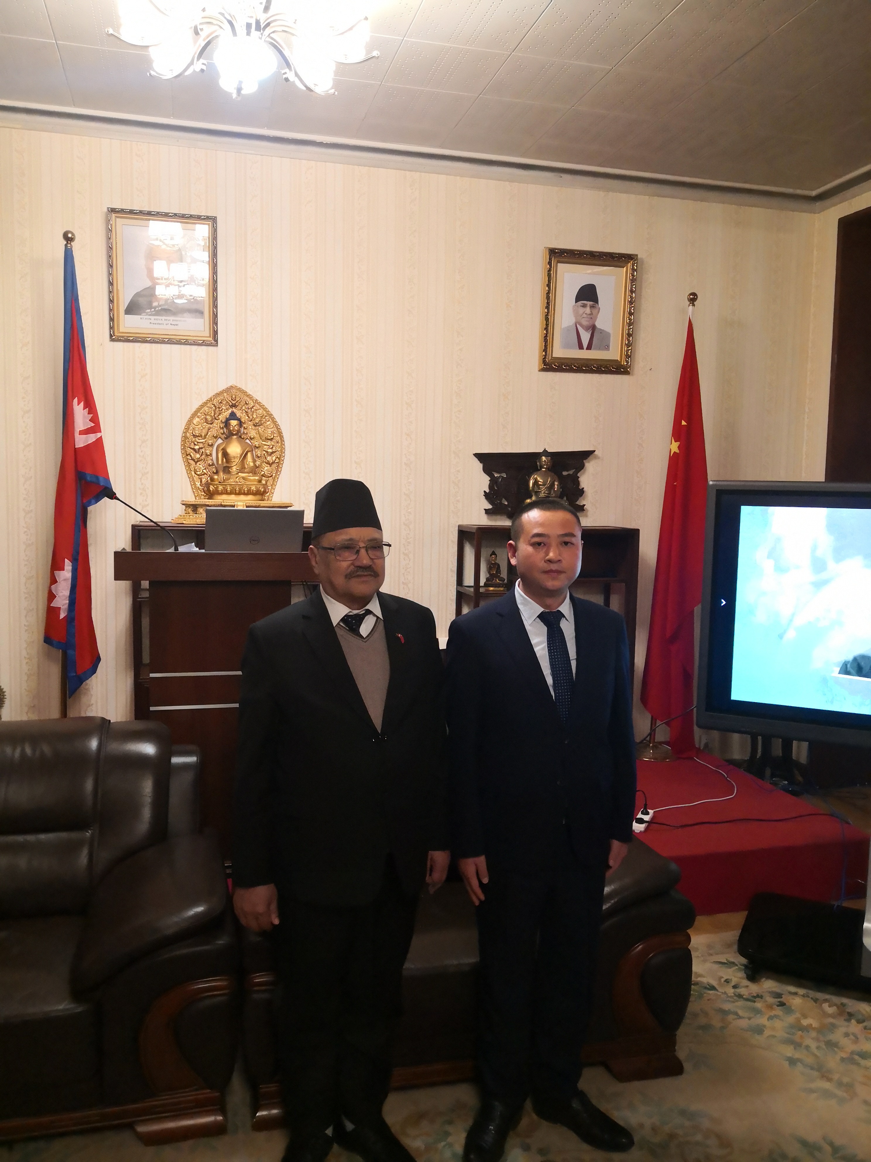 【全广网】贵州文祥和平国际贸易集团董事长拜访尼泊尔驻华大使